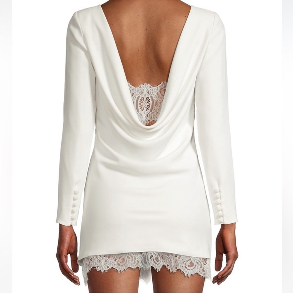 Sachin & Babi Cameron Lace-Trim Stretch Crepe Minidress Size 10 NWT - Picture 2 of 5
